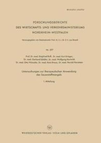 Untersuchungen zur therapeutischen Anwendung des Sauerstoffmangels