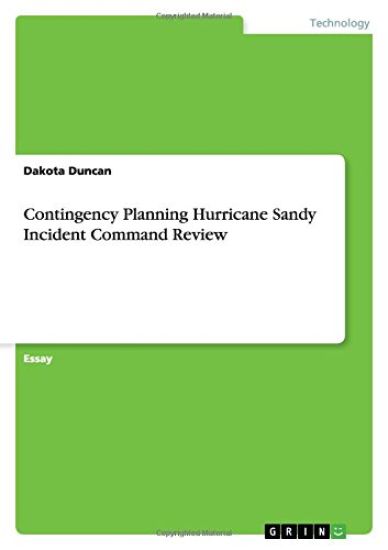 Contingency Planning Hurricane Sandy Incident Command Review