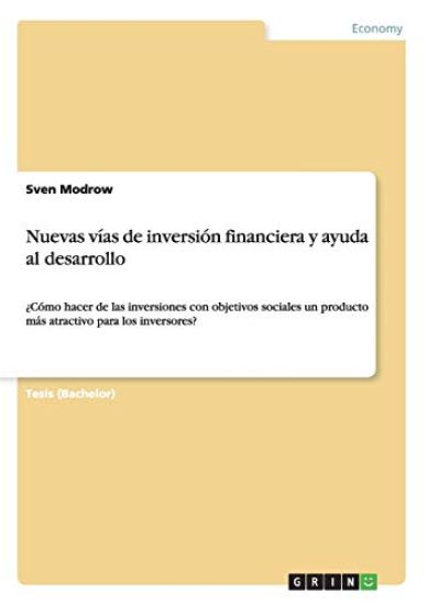 Nuevas vías de inversión financiera y ayuda al desarrollo