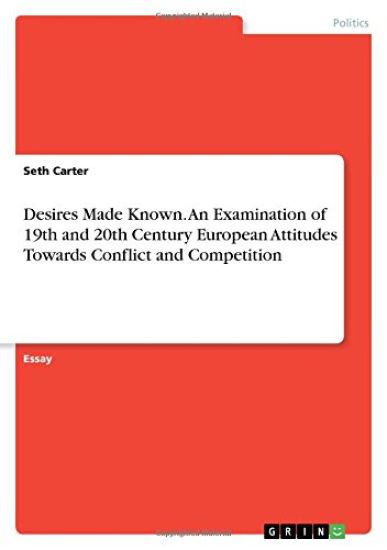 Desires Made Known. an Examination of 19th and 20th Century European Attitudes Towards Conflict and Competition