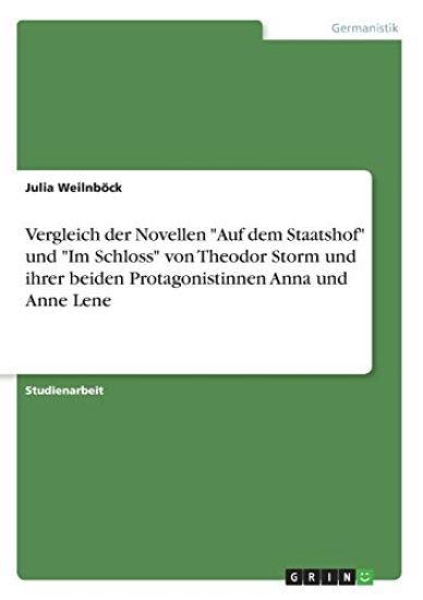 Vergleich der Novellen "Auf dem Staatshof" und "Im Schloss" von Theodor Storm und ihrer beiden Protagonistinnen Anna und Anne Lene