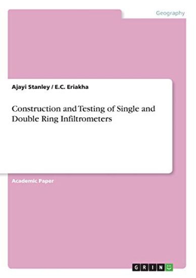 Construction and Testing of Single and Double Ring Infiltrometers