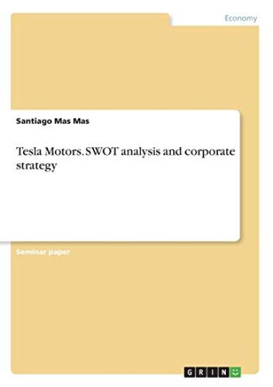 Tesla Motors. SWOT analysis and corporate strategy