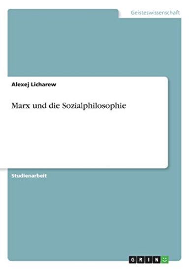 Marx und die Sozialphilosophie