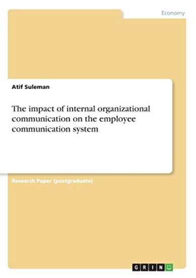 The impact of internal organizational communication on the employee communication system