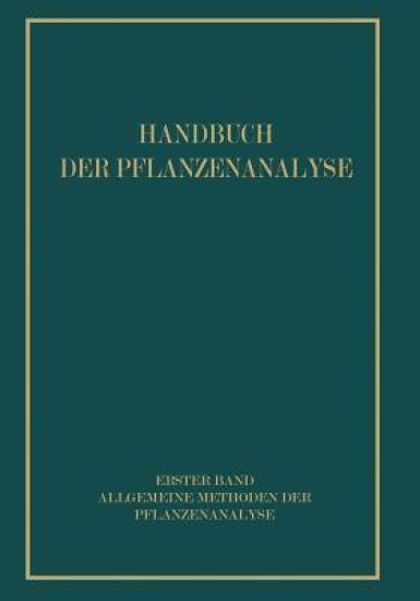 Allgemeine Methoden der Pflanzenanalyse