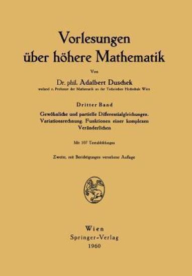 Vorlesungen über höhere Mathematik