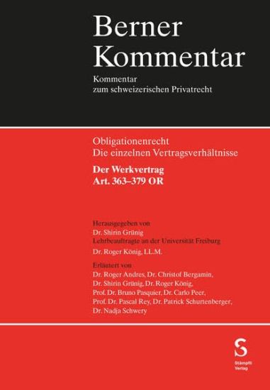 Der Werkvertrag Art. 363-379 OR