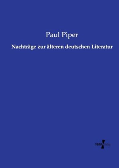 Nachträge zur älteren deutschen Literatur