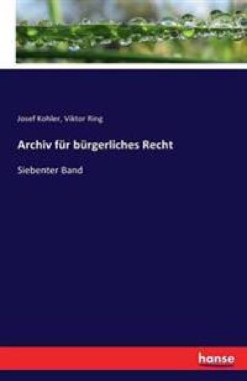Archiv für bürgerliches Recht