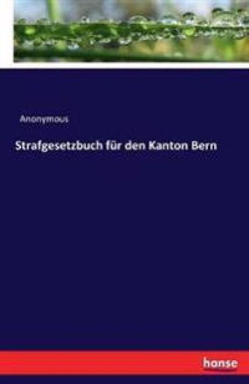 Strafgesetzbuch für den Kanton Bern