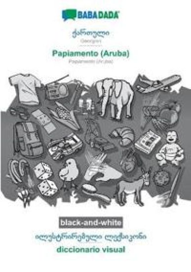 Georgian (in georgian script) - Papiamento (Aruba), visual dictionary, BW