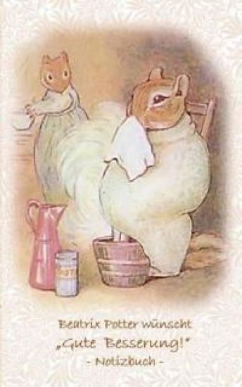 Beatrix Potter wünscht "Gute Besserung!" Notizbuch ( Peter Hase )