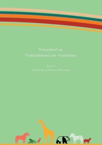 Notenrätsel im Violinschlüssel mit Vorzeichen