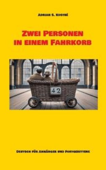 Zwei Personen in einem Fahrkorb