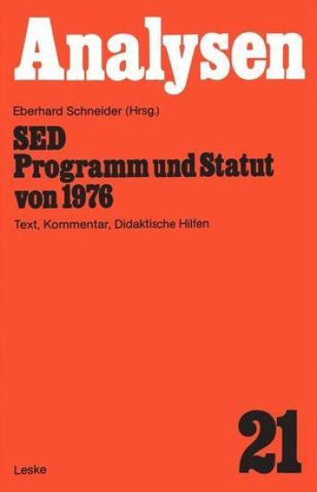 SED — Programm und Statut von 1976