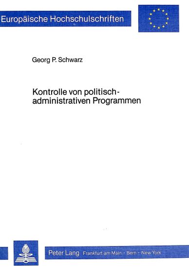 Kontrolle Von Politisch-Administrativen Programmen