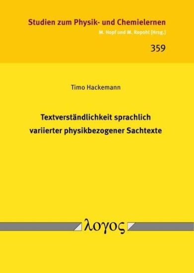 Textverstandlichkeit Sprachlich Variierter Physikbezogener Sachtexte