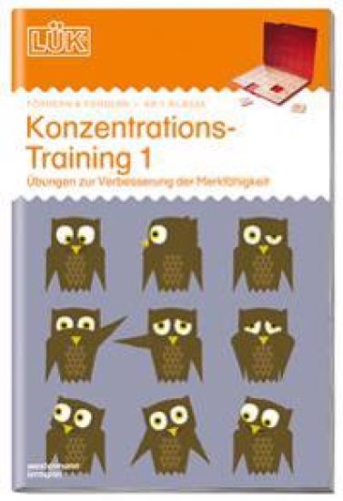 LÜK. KKonzentrationstraining 1: Übungen zur Verbesserung der Merkfähigkeit