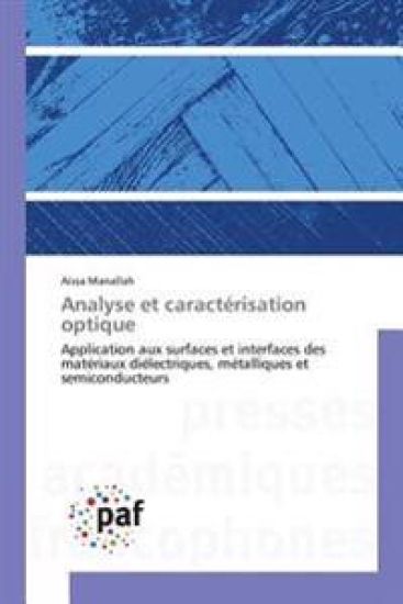 Analyse et caractérisation optique