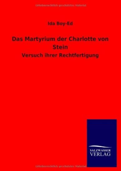 Das Martyrium Der Charlotte Von Stein