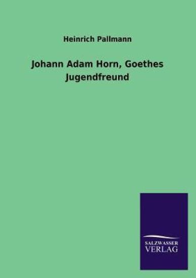 Johann Adam Horn, Goethes Jugendfreund