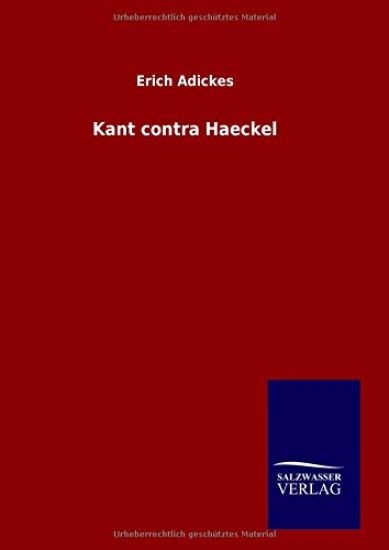 Kant contra Haeckel
