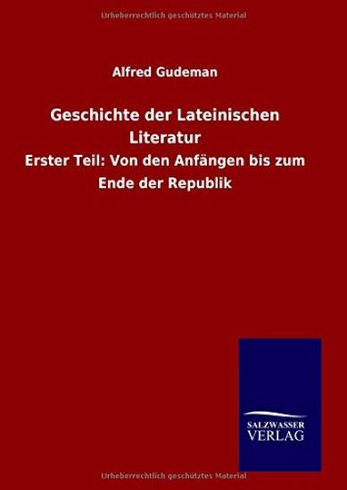 Geschichte der Lateinischen Literatur