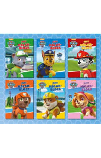 Mitt målarblock Paw Patrol : 6 målarblock i ett