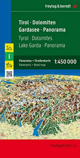 Tyrol - Dolomites - Lake Garda - Panorama Road Map 1:450 000