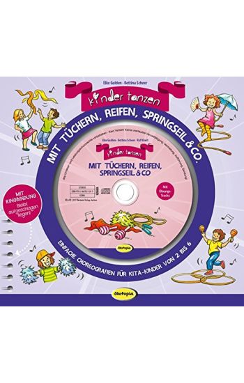 Kinder tanzen mit Tüchern, Reifen, Springseil & Co.