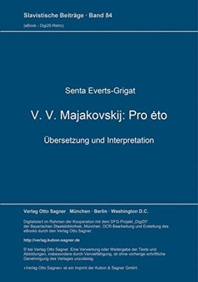 V. V. Majakovskij: Pro eto