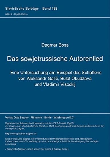 Das sowjetrussische Autorenlied