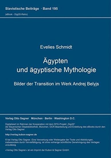 Aegypten und aegyptische Mythologie, Bilder der Transition im Werk Andrej Belyjs