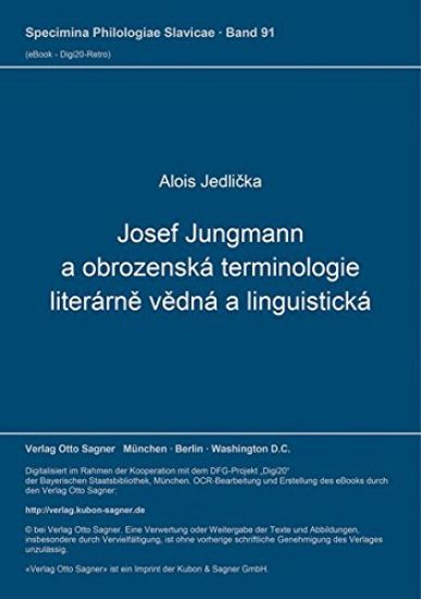 Josef Jungmann a obrozenska terminologie literarne vedna a linguisticka