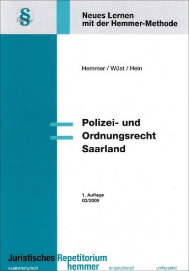 Hemmer, K: Polizei- und Ordnungsrecht Saarland
