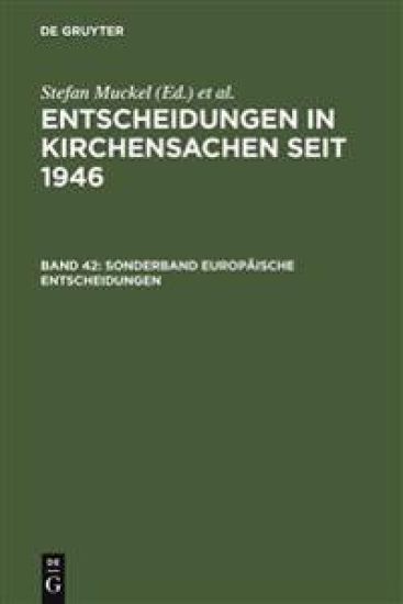 Entscheidungen in Kirchensachen Seit 1946