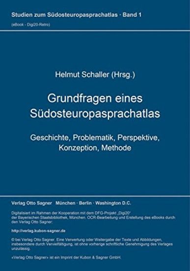 Grundfragen Eines Suedosteuropasprachatlas