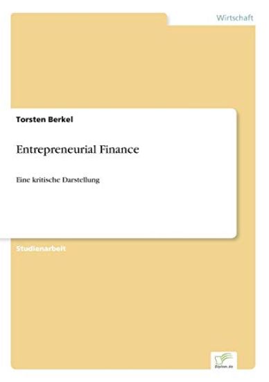 Entrepreneurial Finance