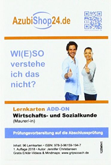Lernkarten Wirtschafts- und Sozialkunde Maurer Prüfungsvorbereitung Wiso Prüfung
