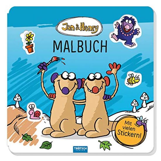 Trötsch Jan und Henry Malbuch mit Stickern