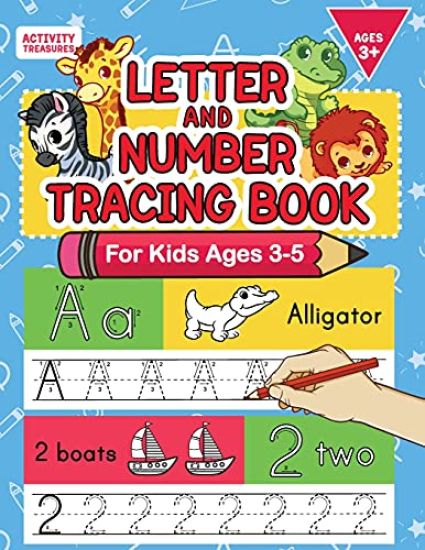 Letter And Number Tracing Book For Kids Ages 3-5