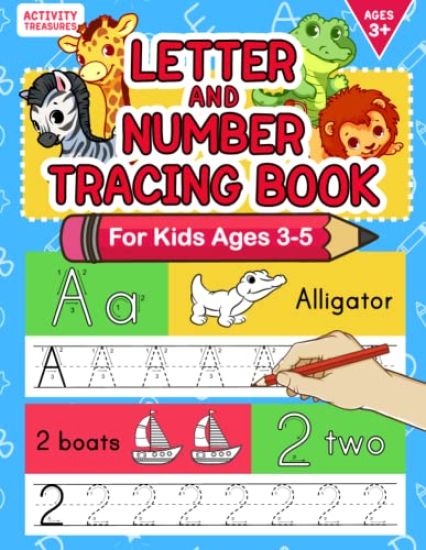 Letter And Number Tracing Book For Kids Ages 3-5
