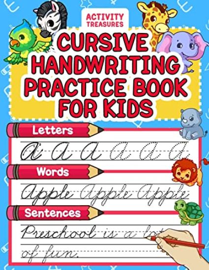 Cursive Handwriting Practice Book For Kids