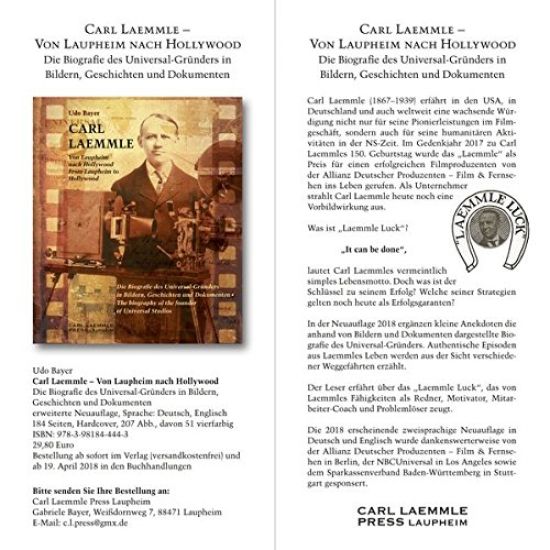 Carl Laemmle - Von Laupheim nach Hollywood /Carl Laemmle - From Laupheim to Hollywood
