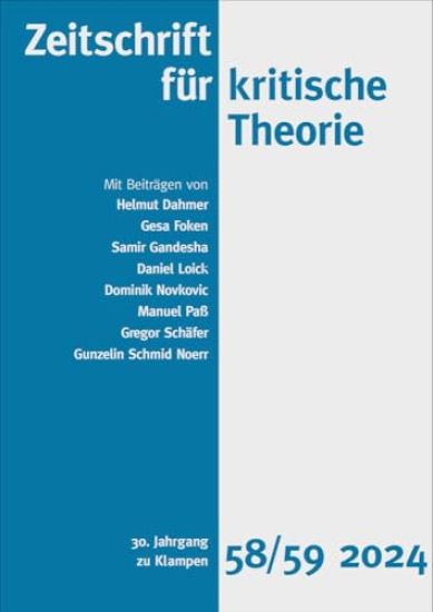 Zeitschrift für kritische Theorie, Heft 58/59