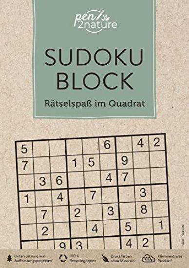 Sudoku-Block: Rätselspaß im Quadrat. 192 Sudokus in 3 Schwierigkeitsstufen
