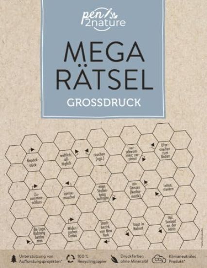 Mega-Rätsel Großdruck. Bunter Rätselmix in Großschrift