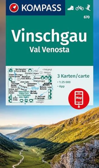 KOMPASS Wanderkarten-Set 670 Vinschgau / Val Venosta (3 Karten) 1:25.000