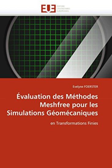 ?valuation Des M?thodes Meshfree Pour Les Simulations G?om?caniques